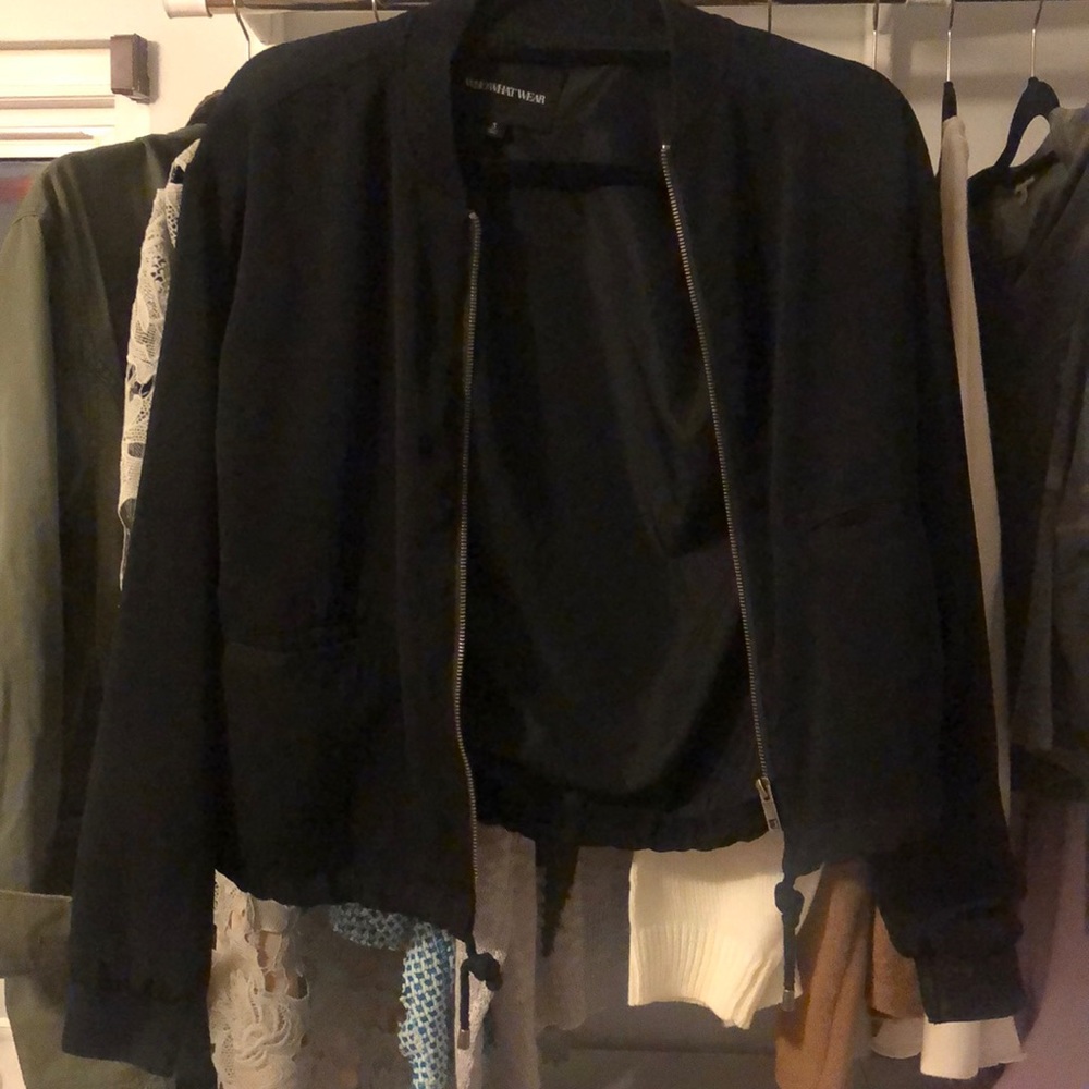 Black bomber jacket